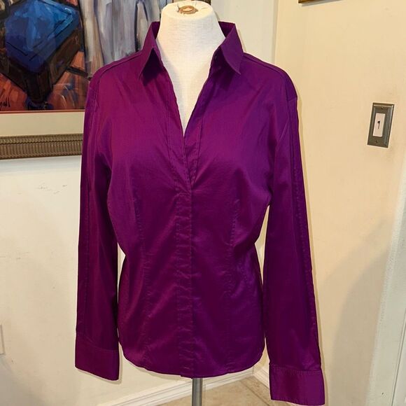 Hugo Boss Iridescent Purple Collared Shirt Size 14